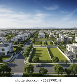 Residential plot layout with internal roads in Jaipur